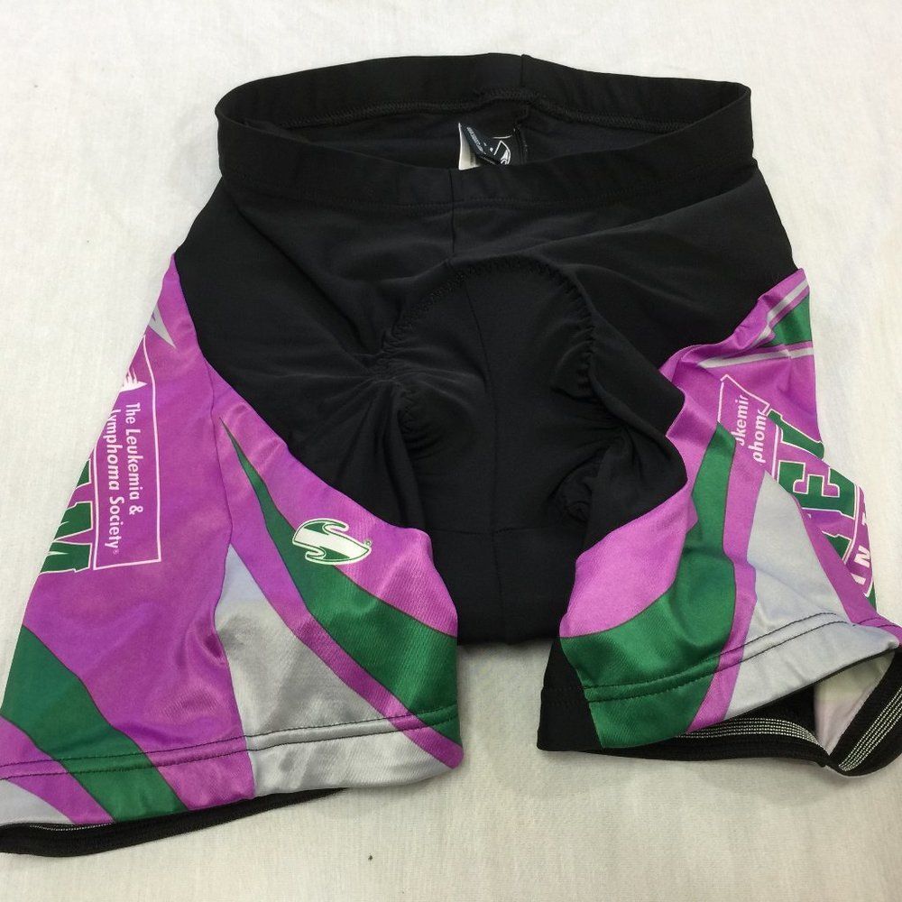 🐢🐢🐢 SUAREZ WOMENS CYCLING BICYCLE PADDED SHORTS SIZE L 🐢🐢🐢